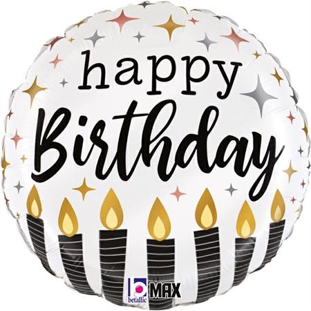 Folija balon krug – Happy Birthday svjećice