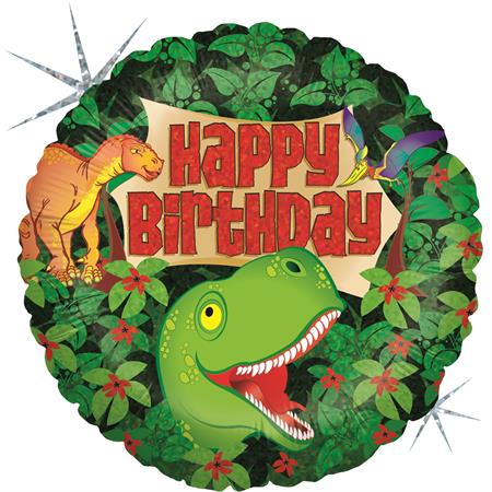 Folija balon krug – Happy Birthday dino džungla