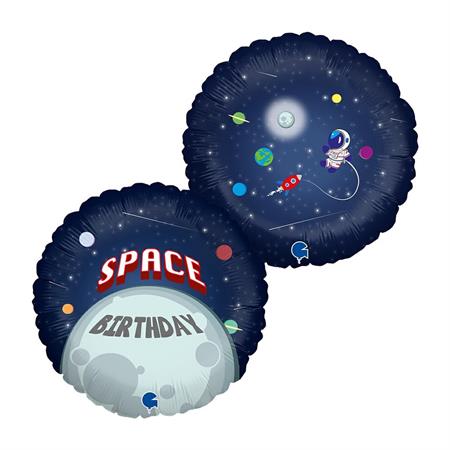 Folija balon krug – Space Birthday astronaut