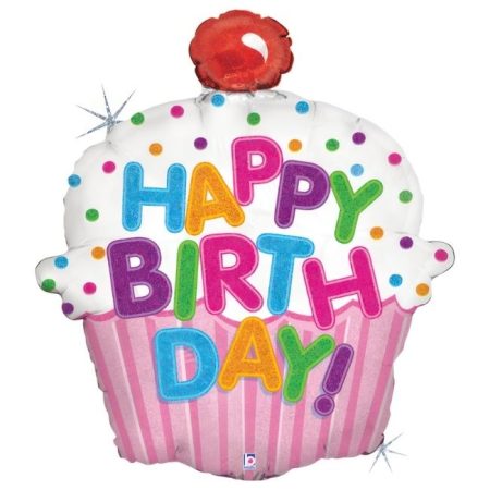 Folija baloni u obliku - Mafin Happy Birthday