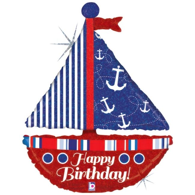 Folija baloni u obliku – Brod Happy Birthday