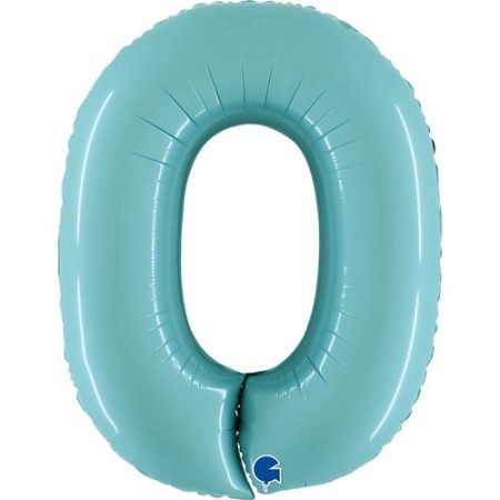 Folija balon u obliku broja - tirkizno zelena