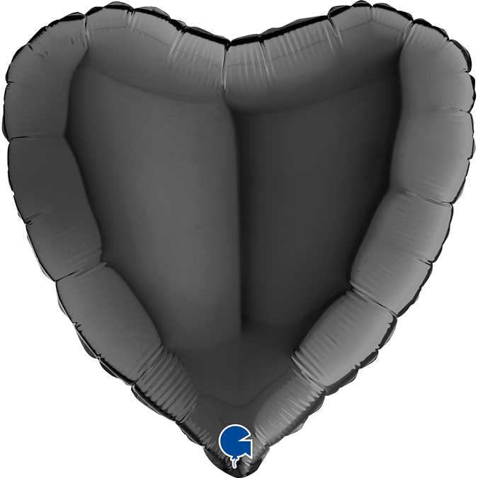 Folija balon srce crno