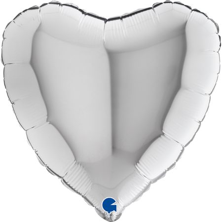 Folija balon srce srebrno