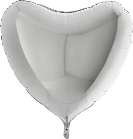 Folija balon srce jumbo srebrno