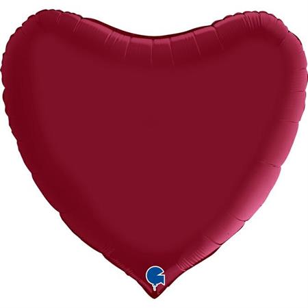 Folija balon srce jumbo saten višnja