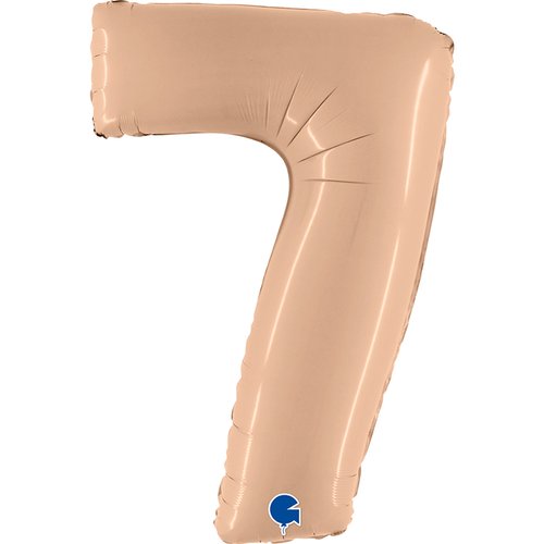 Folija balon u obliku broja - bež satin nude - Slika 3
