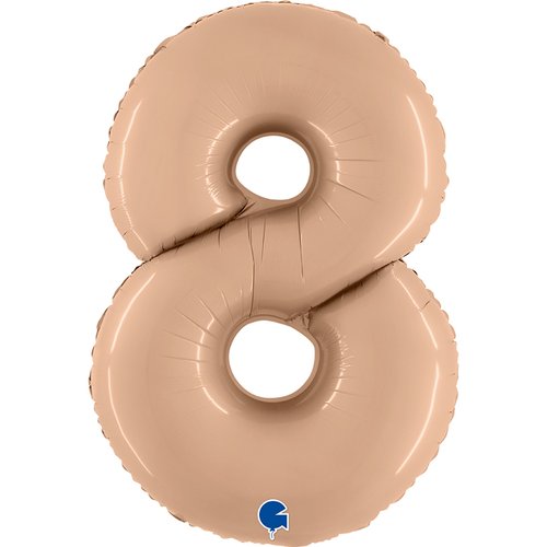Folija balon u obliku broja - bež satin nude - Slika 4