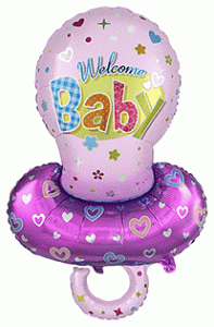 Folija baby balon cucla – Welcome Baby rozi