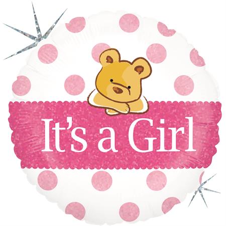 Folija baby balon krug - It's a Girl medo