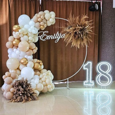 Balloon decoration for 18th birthday