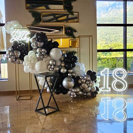Balonska dekoracija za 18. rođendan