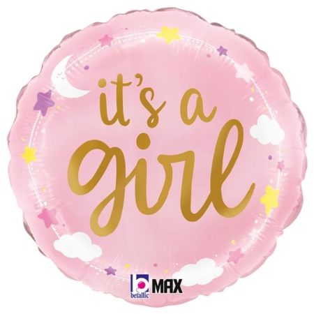 Folija baby balon krug - It's a Girl nebo
