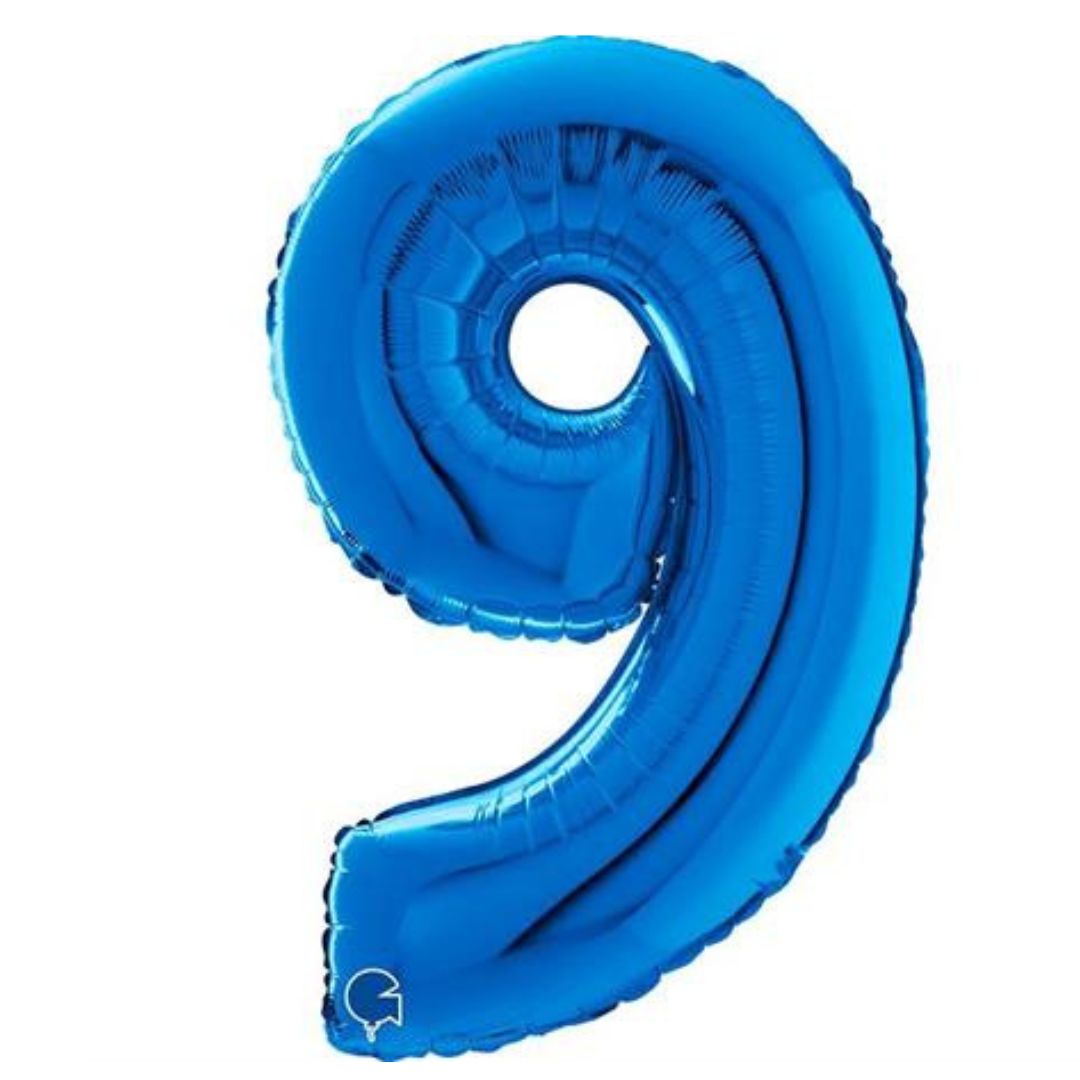 Folija balon u obliku broja – metalik plavi - Slika 3