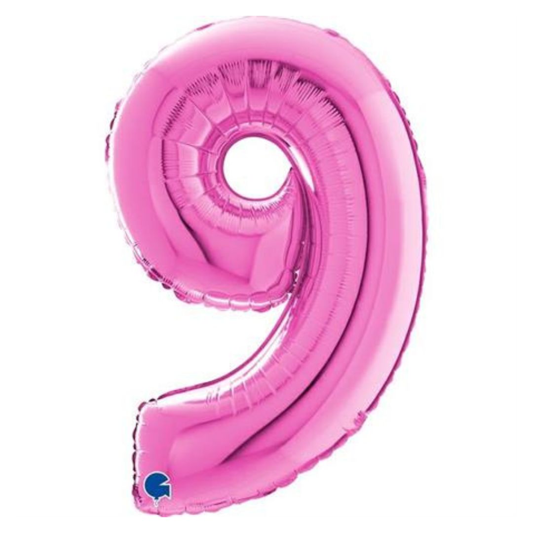 Folija balon u obliku broja – pink - Slika 4