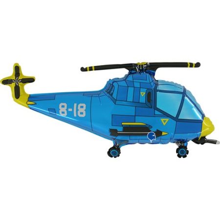 Folija balon helikopter plavi