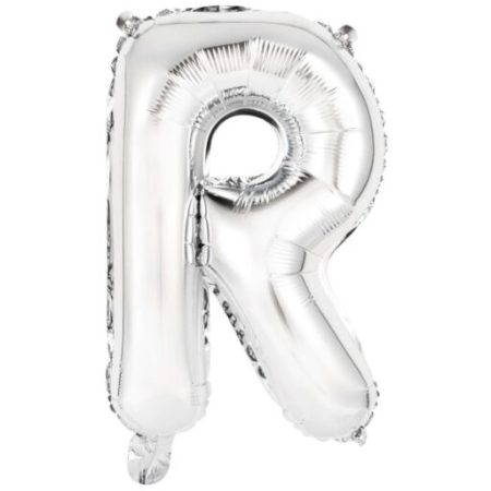 Folija balon slovo R srebrno