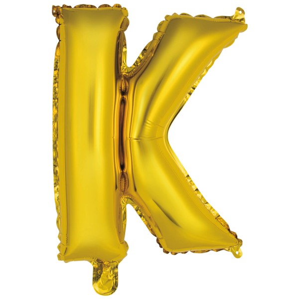 Folija balon slovo K zlatno