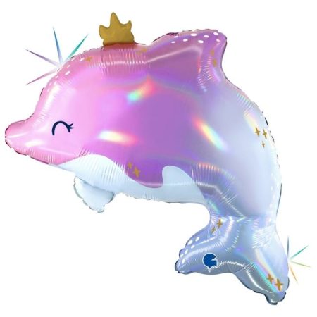 Folija balon delfin sa krunom
