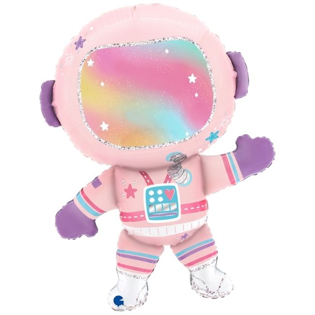 Folija balon astronaut rozi