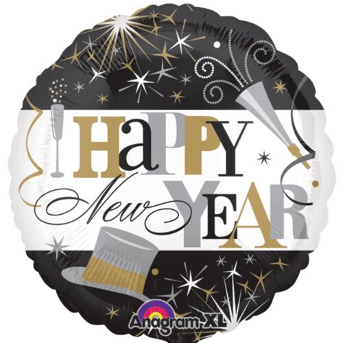 Folija balon krug HAPPY NEW YEAR