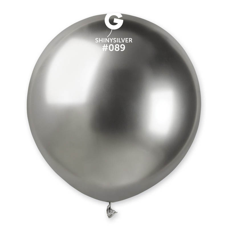 Latex balon - Shiny Silver 19”