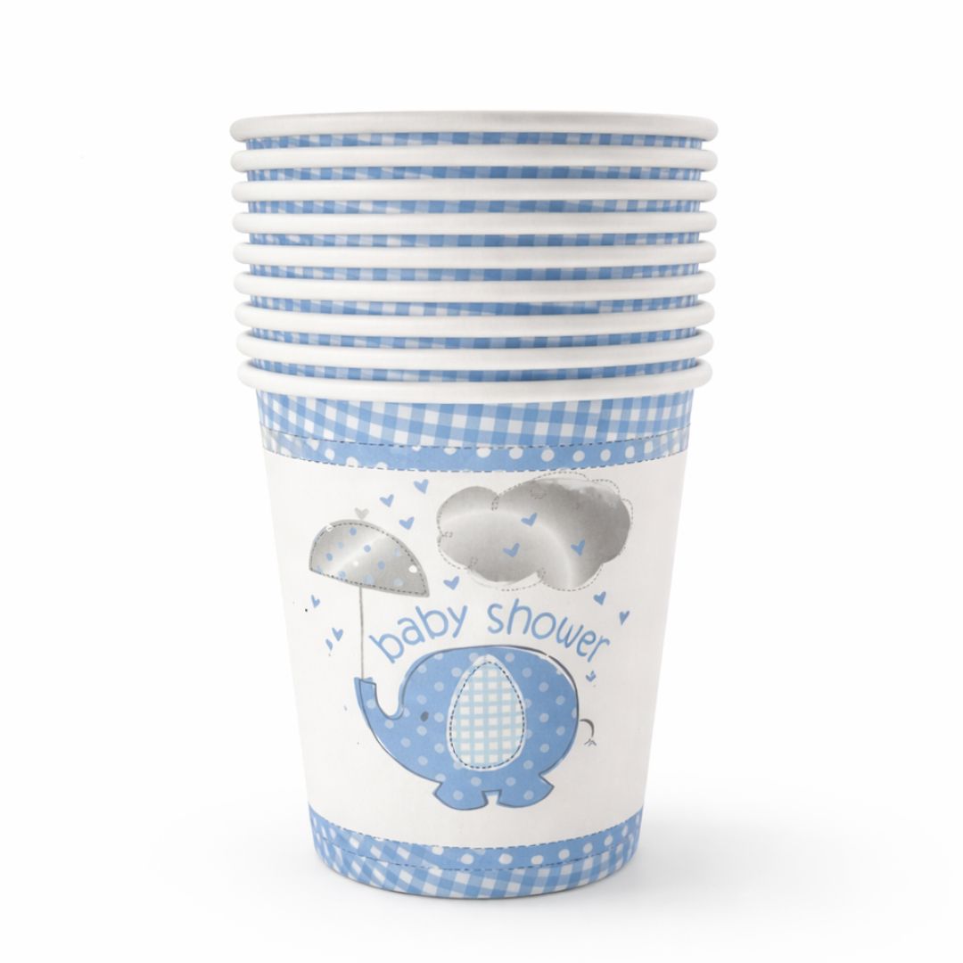 Čašice baby shower slonić plavi