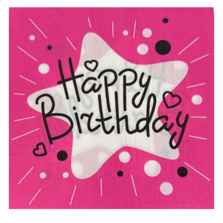 Salvete pink Happy Birthday