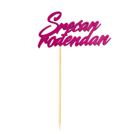 Toper za tortu “Srećan rođendan” u pink boji