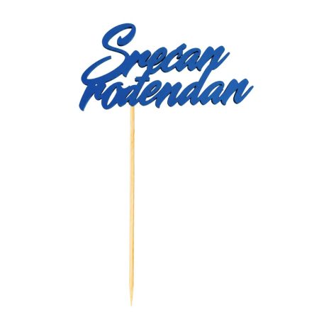 Toper za tortu “Srećan rođendan” u tamnoplavoj boji